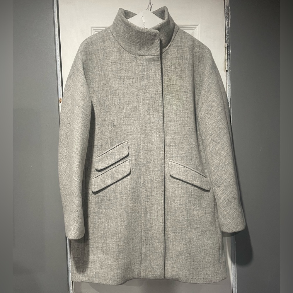J.Crew coat size: 14 color: grey